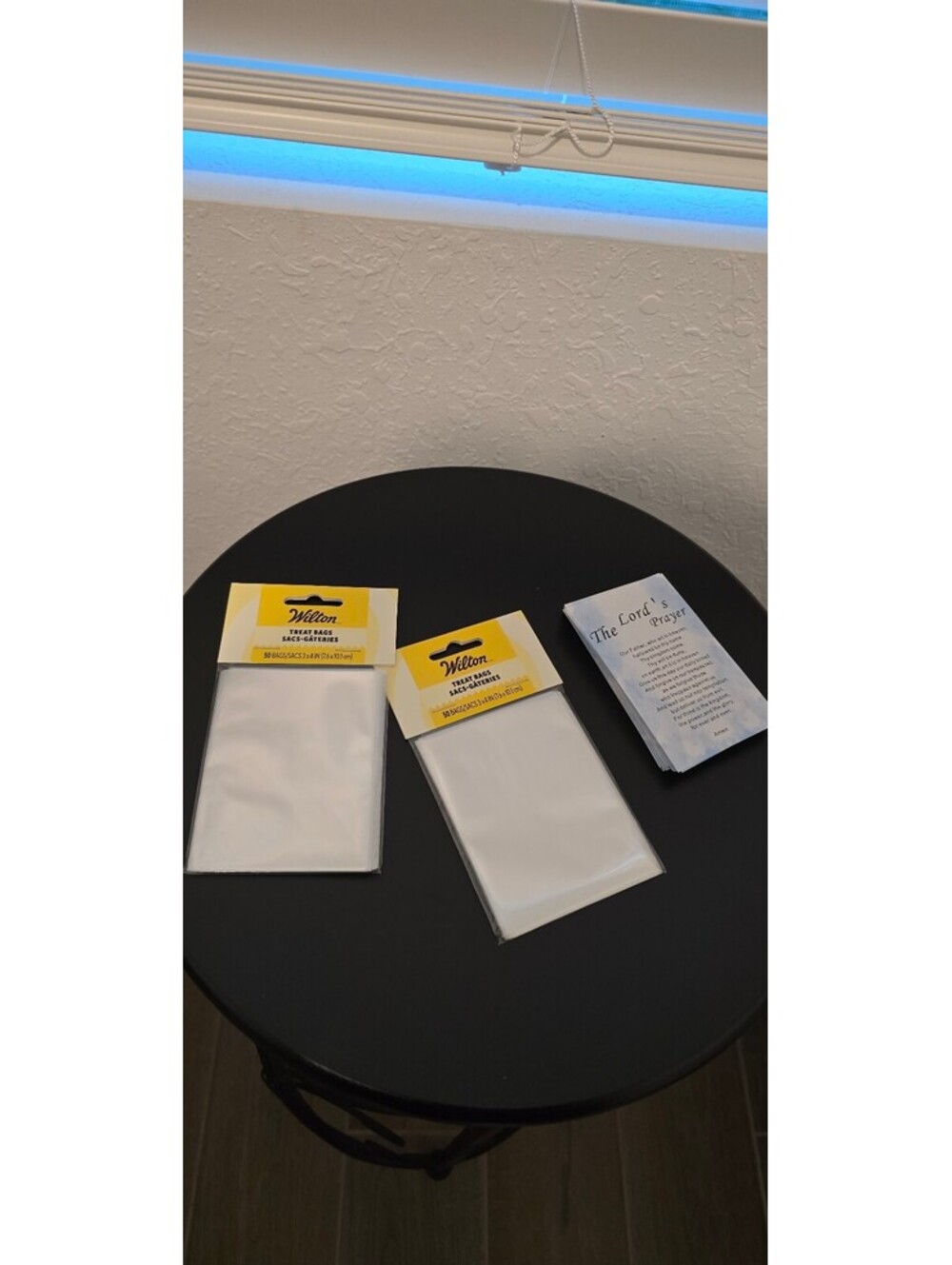 Candy bags clear and 30 prayer cards